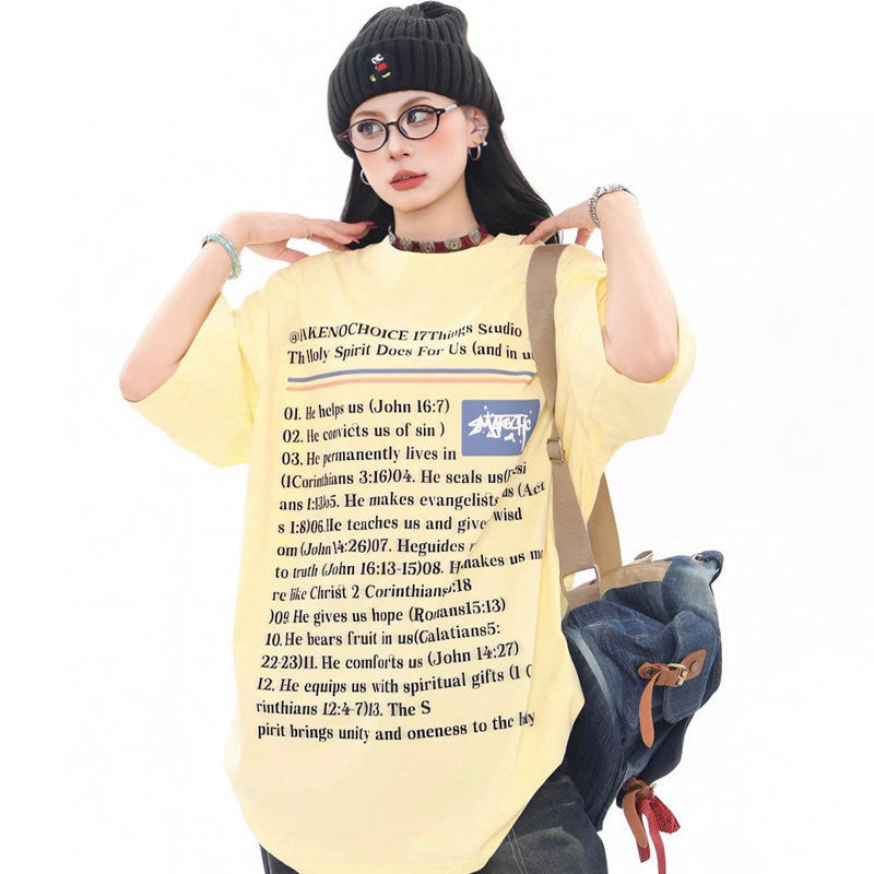 Vintage Usa Shirt Short Sleeve T-Shirt Loose Top