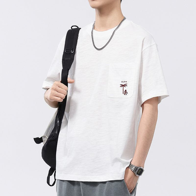Men T-shirts Short Sleeve Summer Top Loose