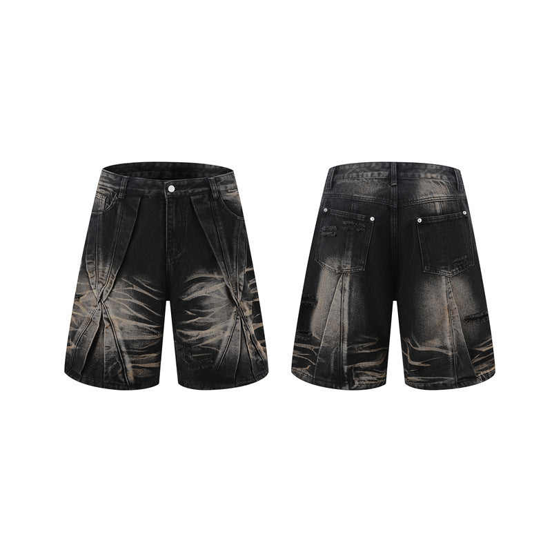 Hip Hop Shirts For Boys Summer Washed Jeans Hip Hop Denim