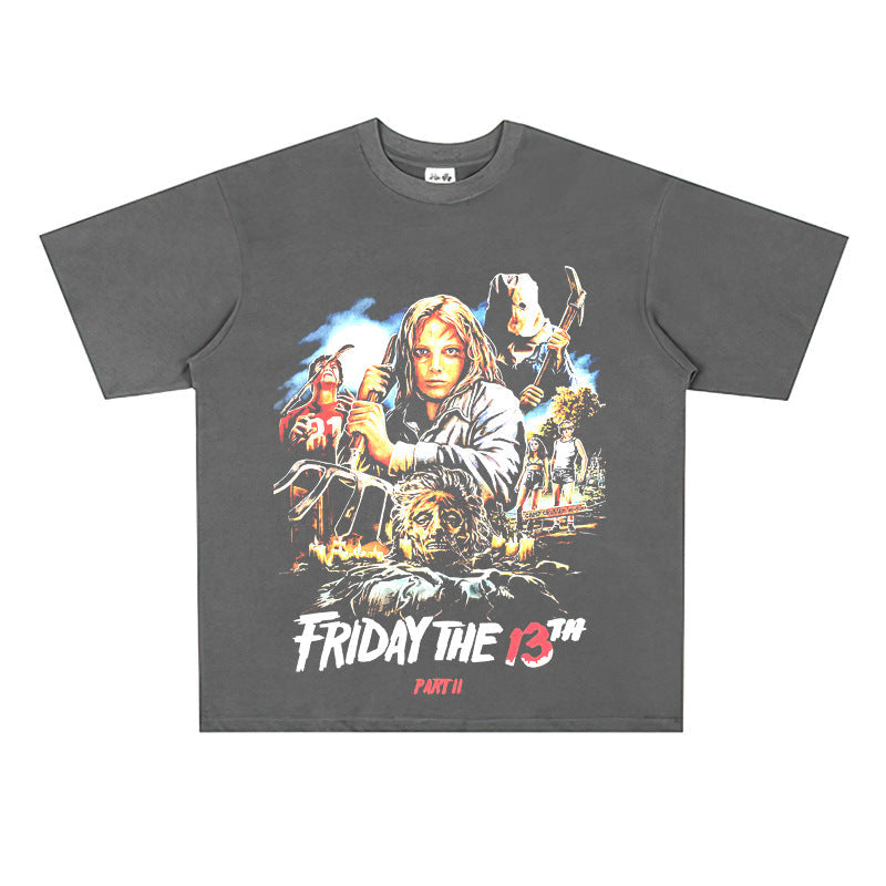 Film Star T Shirt Old Movie Black Friday Cotton Loose Nostalgic Short Sleeve Printed T-shirt