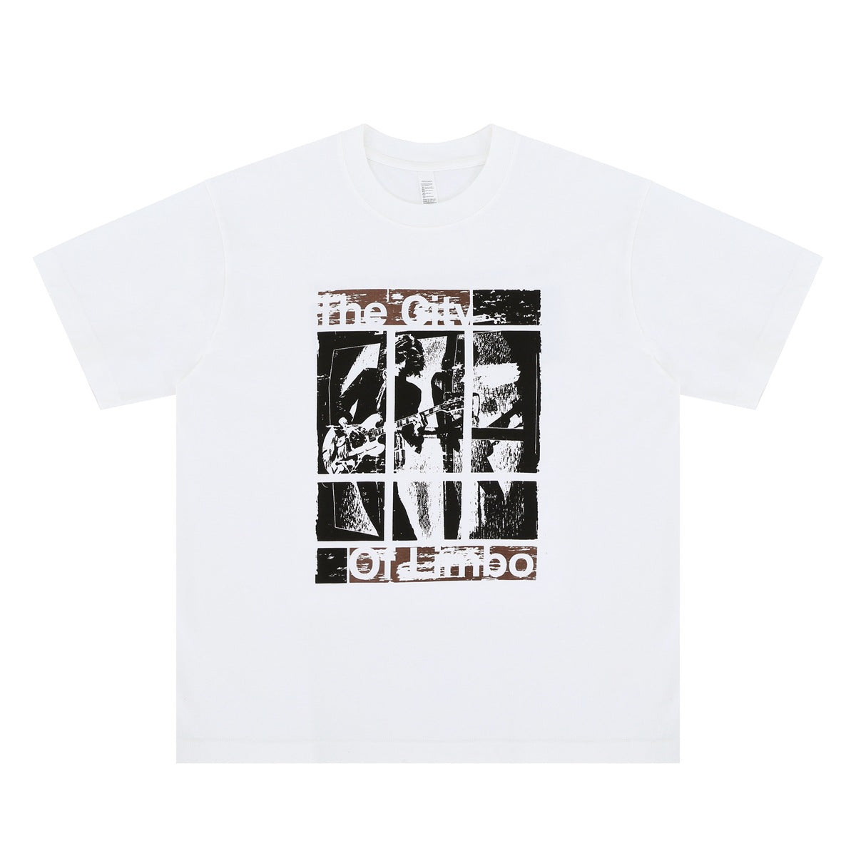 Vintage College Shirts Summer Flash Print Casual Loose Short Sleeve T-Shirt
