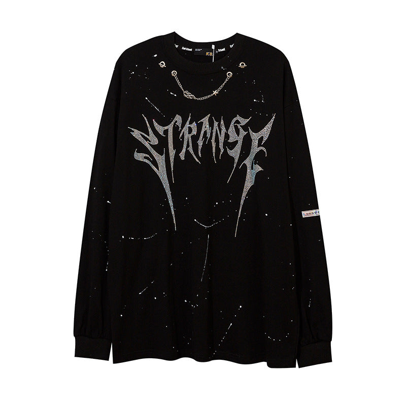 Vintage T Shirts Hip Hop Autumn Winter Vintage Loose Long Sleeve T-Shirt