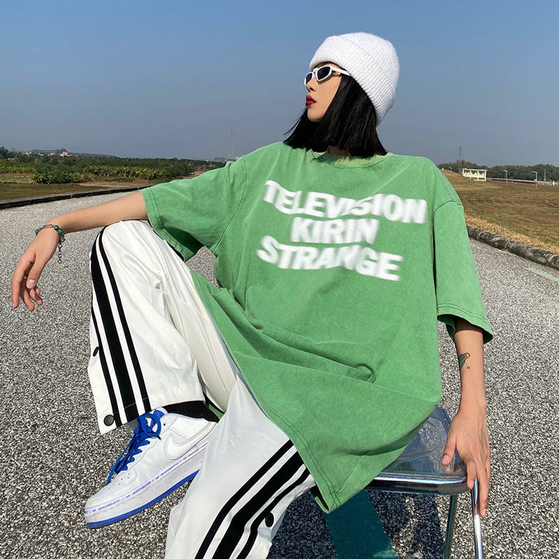 Vintage Usa Shirt Vintage Loose Short Sleeve T-Shirt