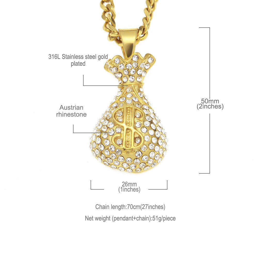 Jewelry Hip Hop Fashion 'Get Rich ' Necklace