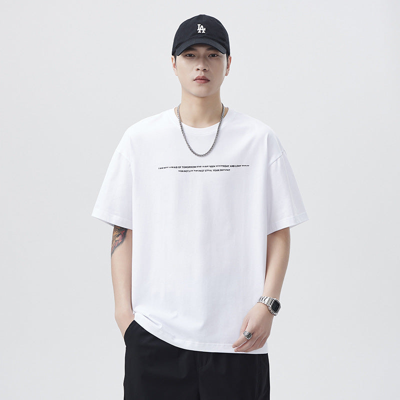Mens T-shirts Short Sleeve Summer Loose Print