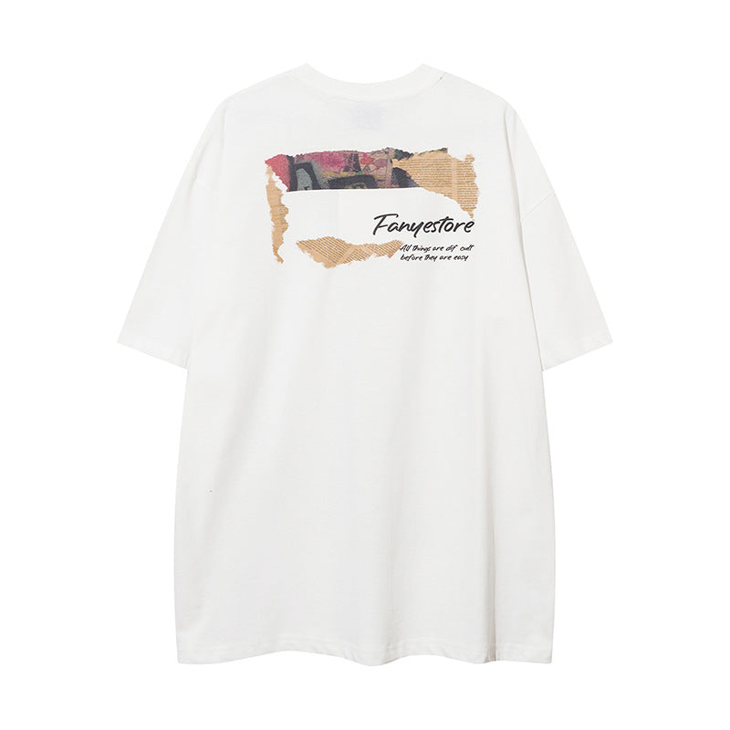 Vintage Tišö Rt Vintage Fun Cartoon Print Short Sleeve T-Shirt