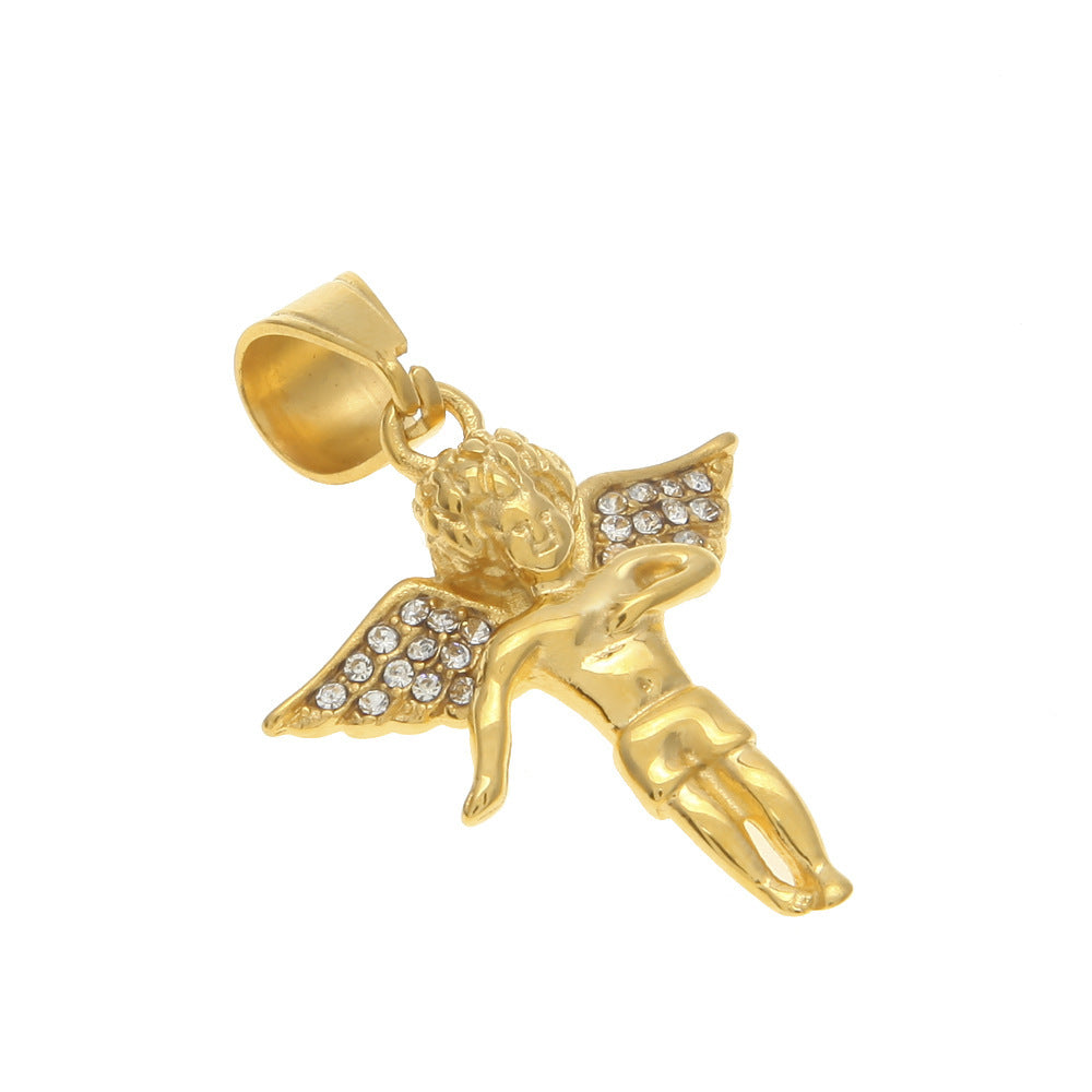 Jewelry Diamond Angel Pendant Necklace