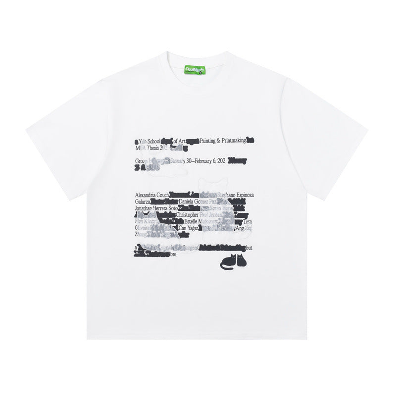 Hip Hop Shirts For Boys Pussy Print Short Sleeve T-Shirt Summer Casual Top