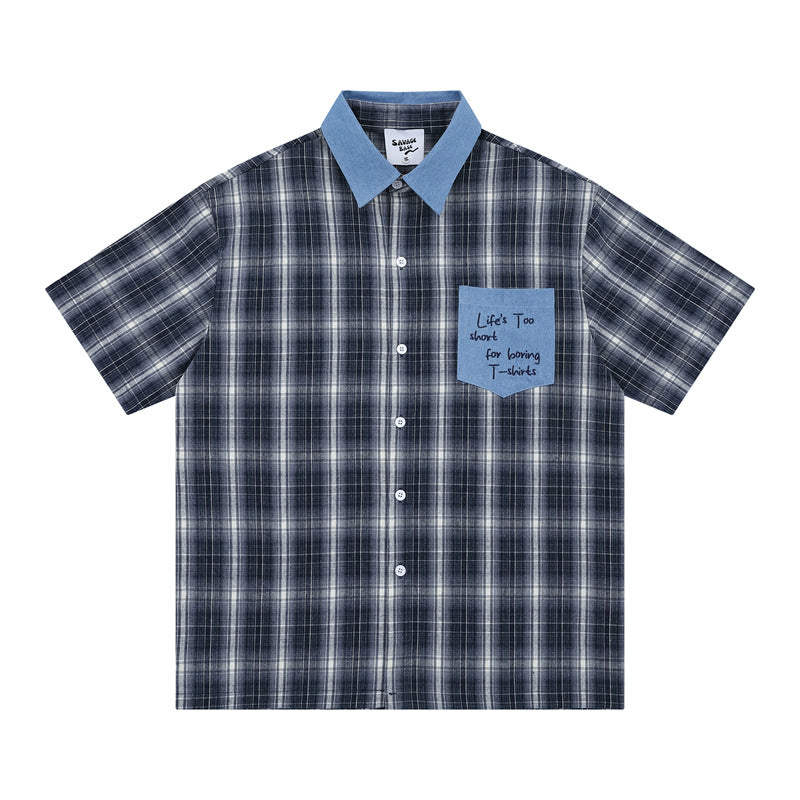 Hip Hop Shirts For Boys Vintage Short Sleeve Shirts