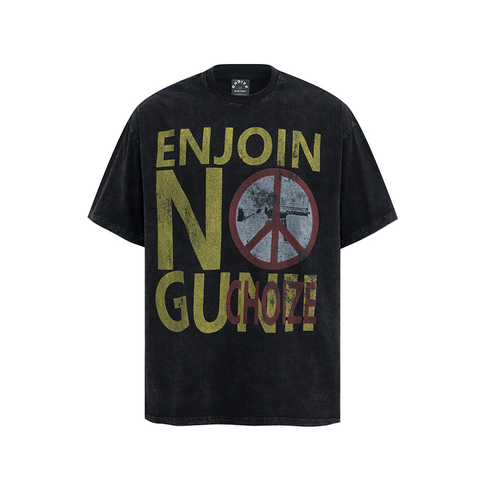Nostalgia T Shirts Old Short Sleeve T-Shirt Summer Vintage Sports Loose Top