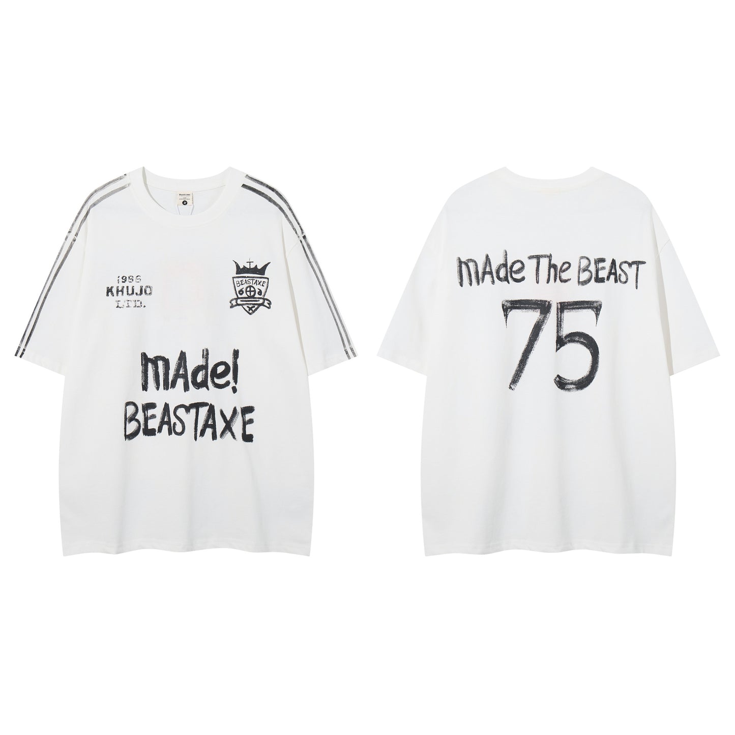 60s Style T Shirts Summer Vintage Graffiti Print Short Sleeve T-Shirt