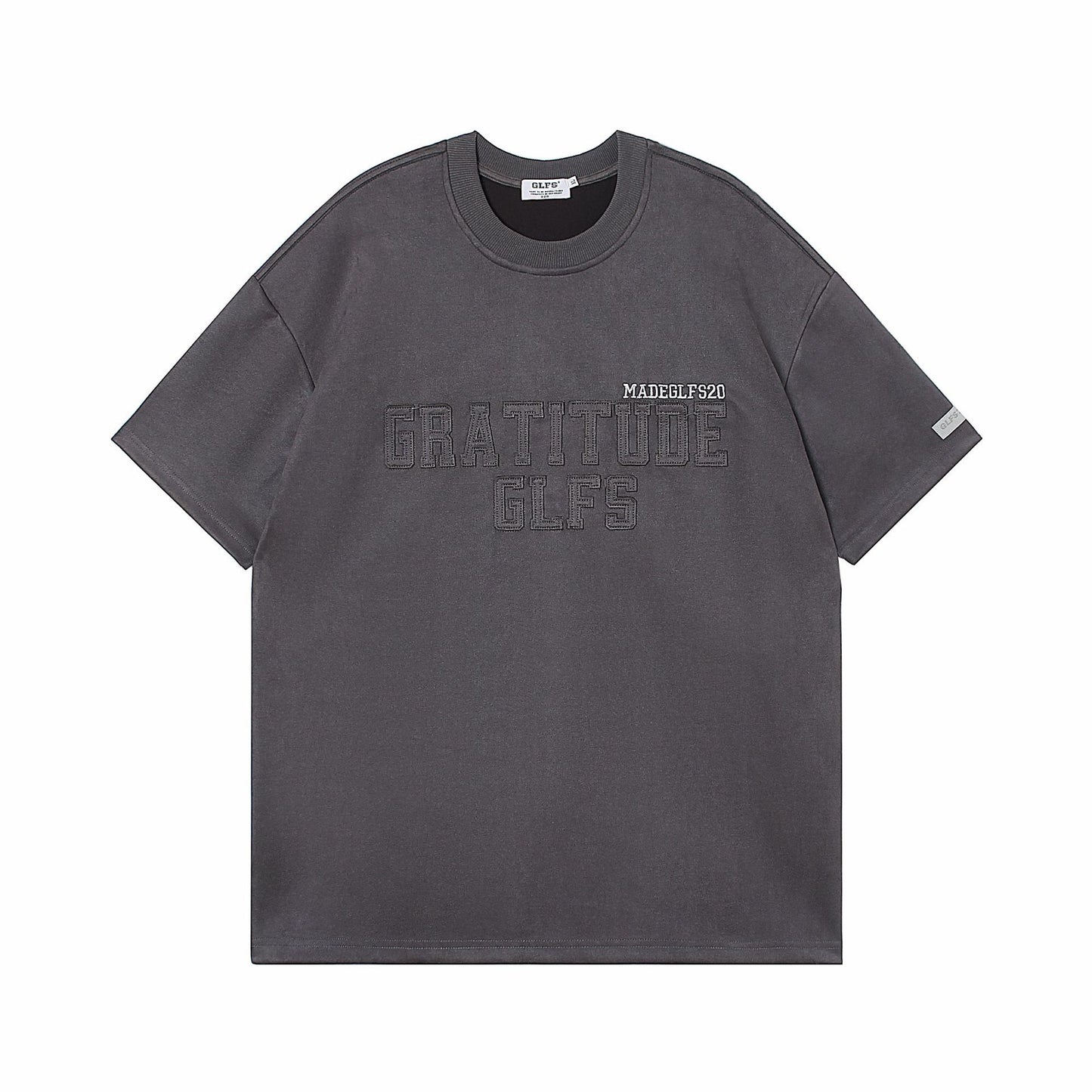Unisex T-shirts Summer Patch Men's Loose Suede Short Sleeve T-Shirt