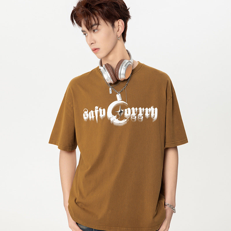 Vintage Tišö Rt Crew Neck Short Sleeve T-Shirt Loose Casual Top