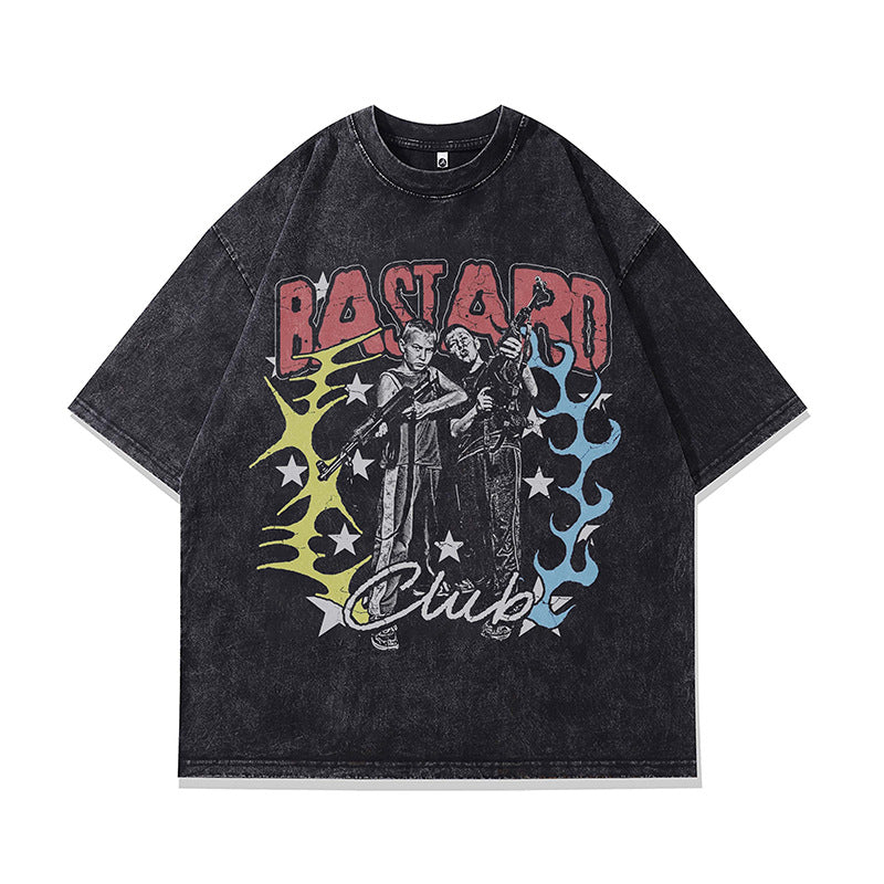 Ropa Vintage Hombre oversize hip hop vintage loose top