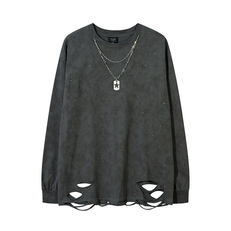Marcas De Streetwear Vintage Long Sleeve T-Shirt Loose Top