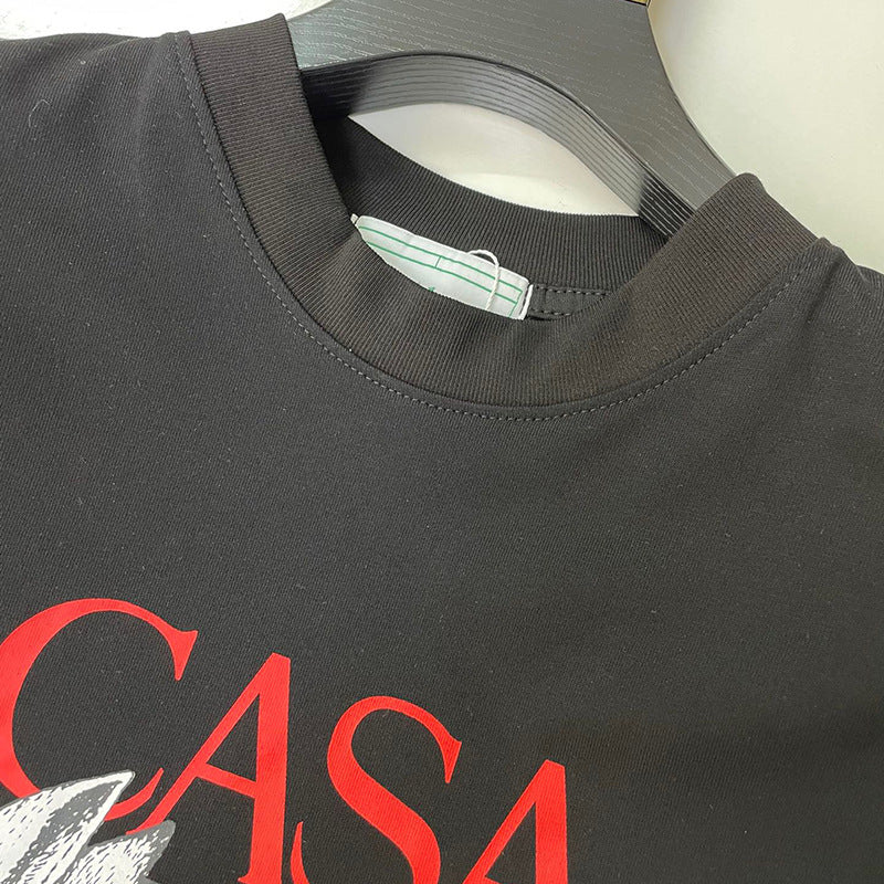 East Coast Shirts Summer Casual Print Crew Neck Short Sleeve T-Shirt Top