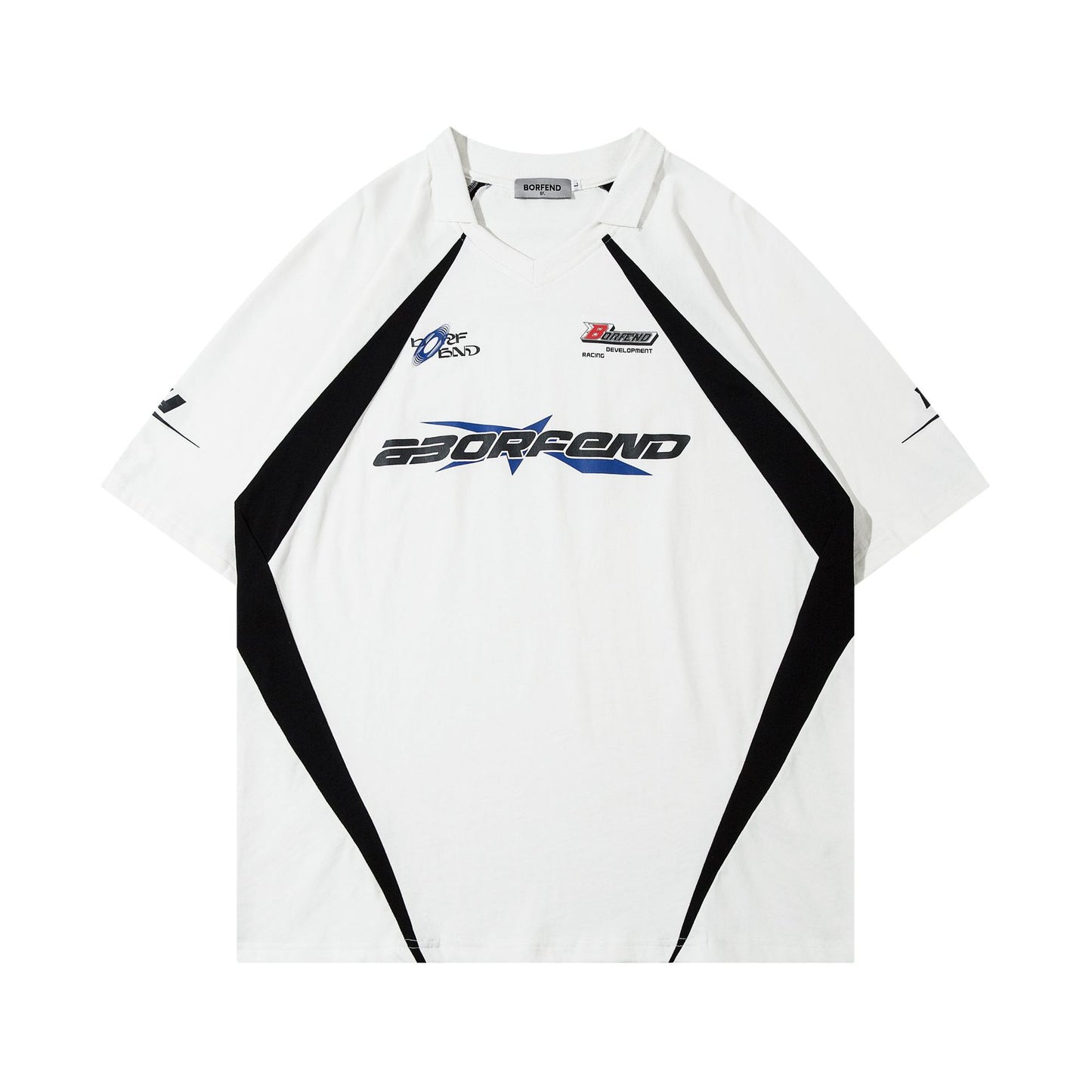 1990 Fashion T-Shirt Vintage T-Shirt Lapel Loose Sports Short Sleeve T-Shirt