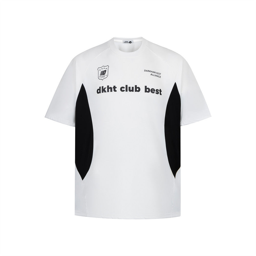 Racing oversized t shirt short sleeve t-shirt summer cleanfit loose crew neck