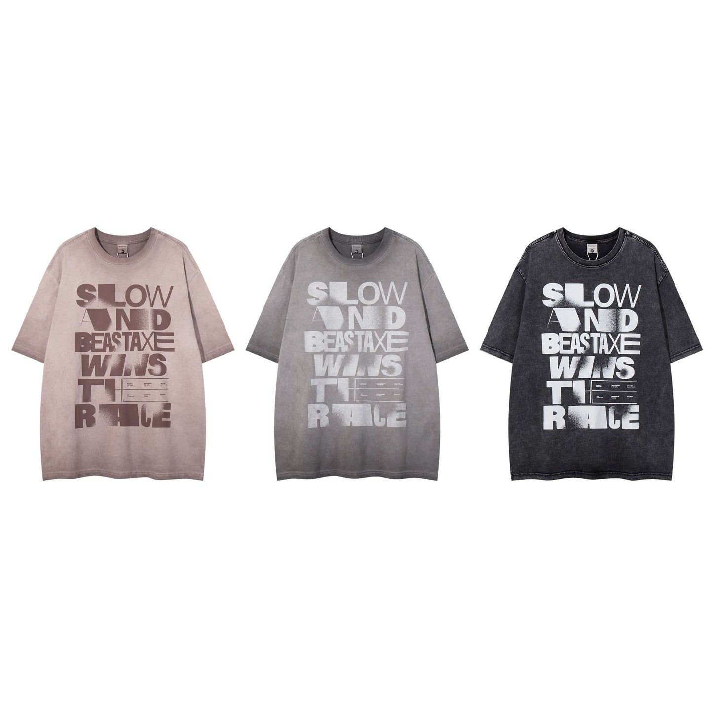 60s Style T Shirts Summer Vintage Washed Short Sleeve T-Shirts