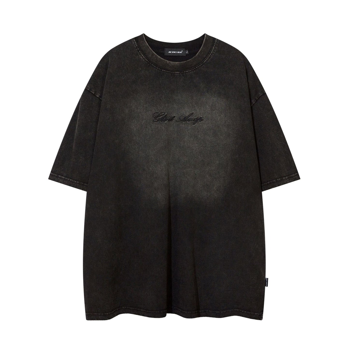 1990 Fashion T-Shirt Vintage Washing T-Shirt Short Sleeve Loose Embroidery