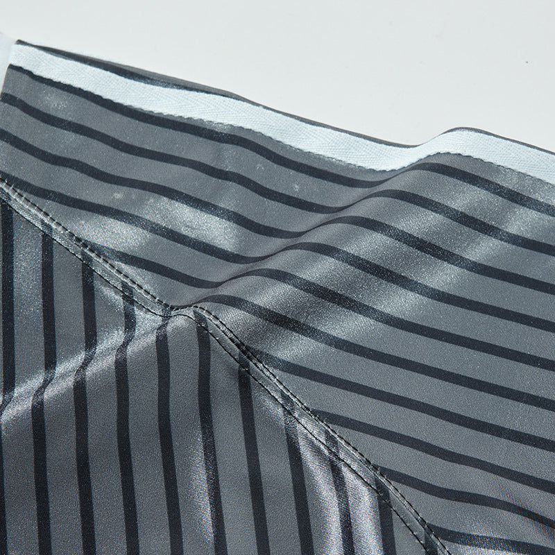 Nyc 1990 Shirt Striped V-Neck Short Sleeve T-Shirt