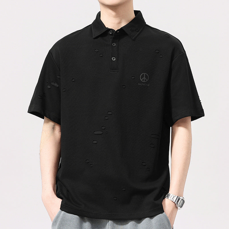 Men T-shirts Summer Short Sleeve Loose Top