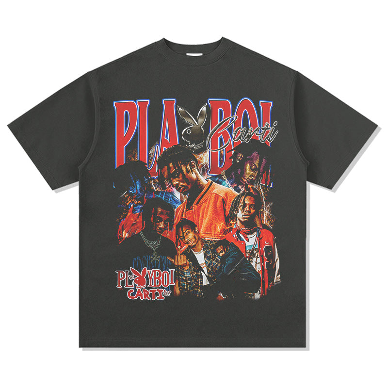 New york hip hop shop vintage hip hop carter print short sleeve t-shirt