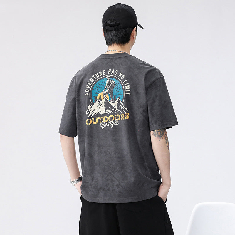 Mens T-shirts Vintage Short Sleeves Summer Loose