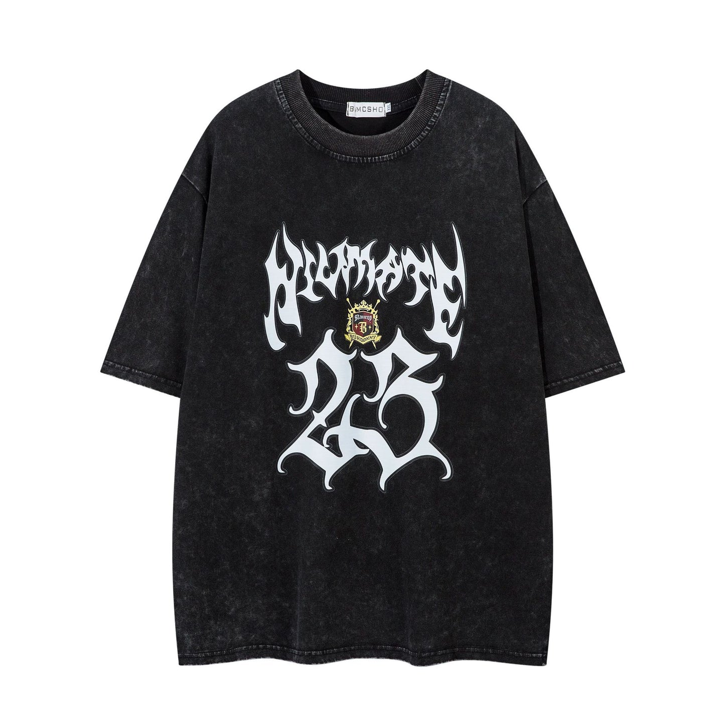 Ye T Shirt Summer Retro Washed Old Printed T-Shirt Short Sleeve