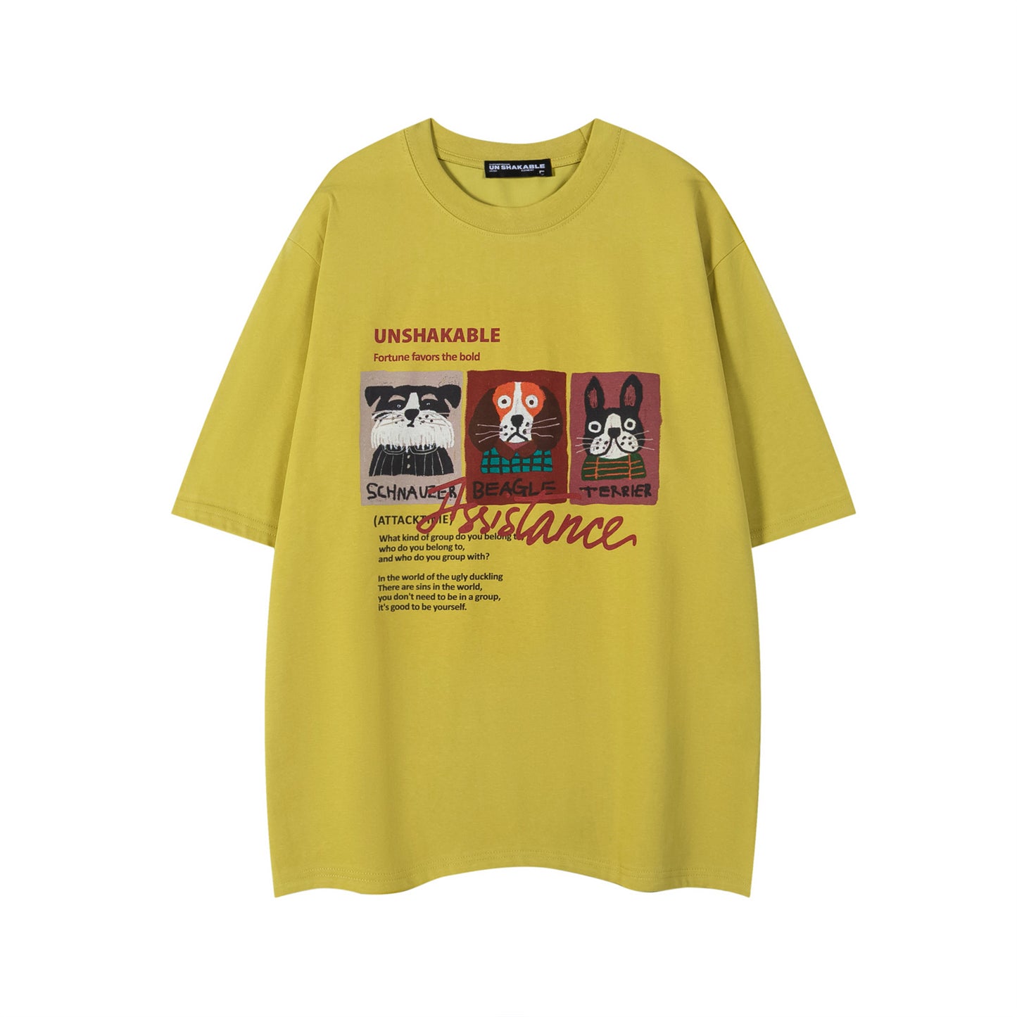 Distorted vintage short-sleeved t-shirt summer oversize casual top