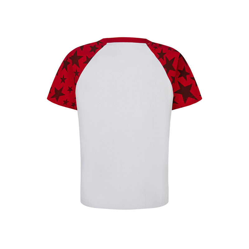 Hip Hop Shirts For Boys Vintage T-Shirt Summer Loose Cartoon Crew Neck Short Sleeve Top
