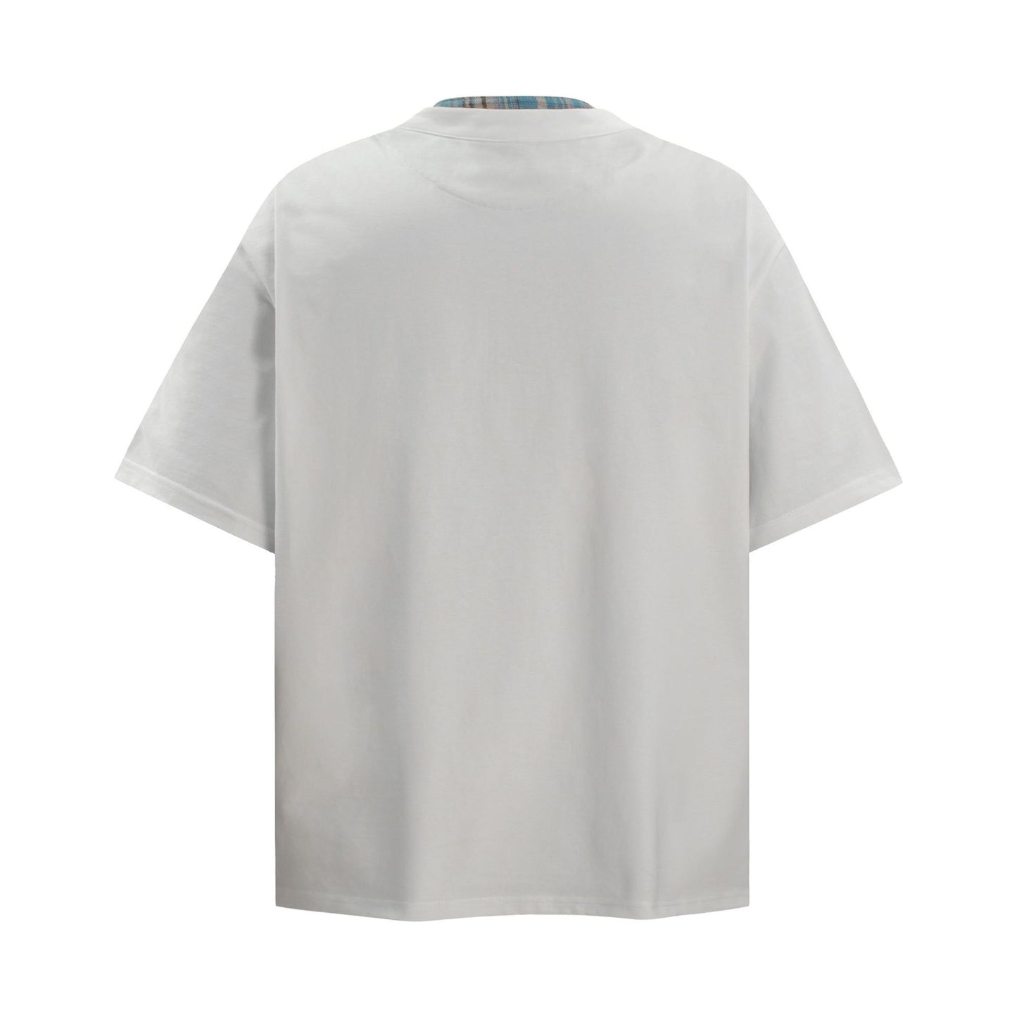 Unisex T-shirts Street Vintage Fake Two-piece Men's Loose Short Sleeve T-Shirt
