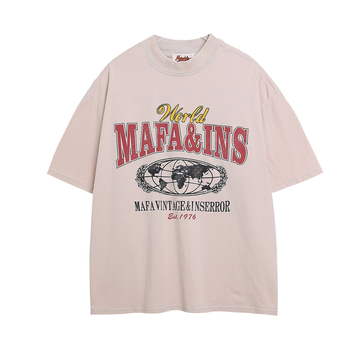 Ye T Shirt Summer Retro Washed Old T-Shirt Short Sleeve