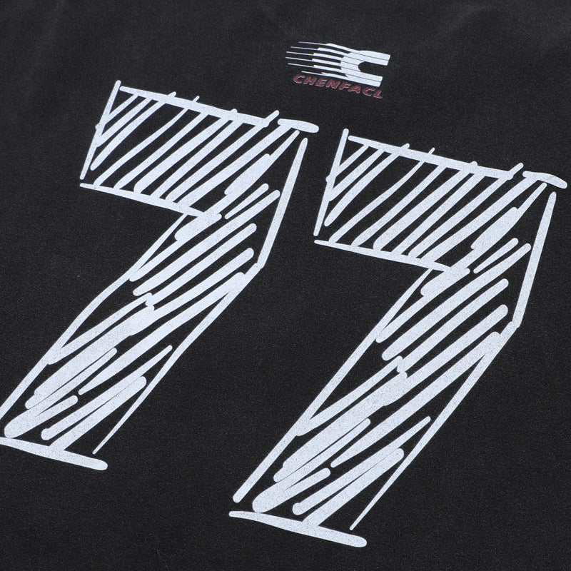 Hip Hop Shirts For Boys Vintage Graffiti Alphabet Print Short Sleeve T-Shirt