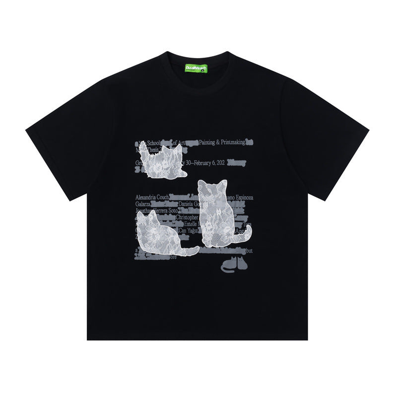 Hip Hop Shirts For Boys Pussy Print Short Sleeve T-Shirt Summer Casual Top
