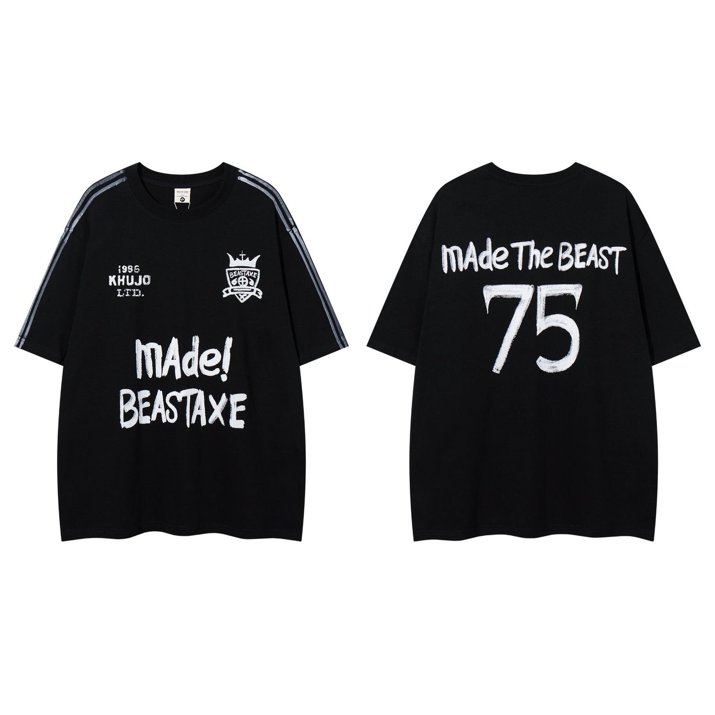 60s Style T Shirts Summer Vintage Graffiti Print Short Sleeve T-Shirt