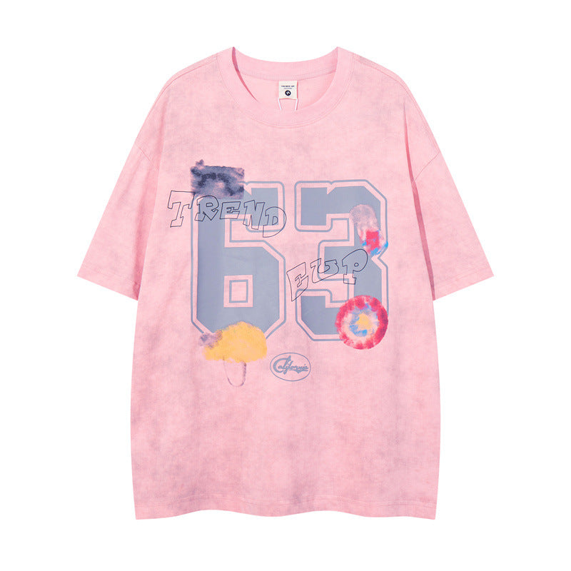 US drip outfits Summer Vintage Casual Loose Short Sleeve T-Shirts
