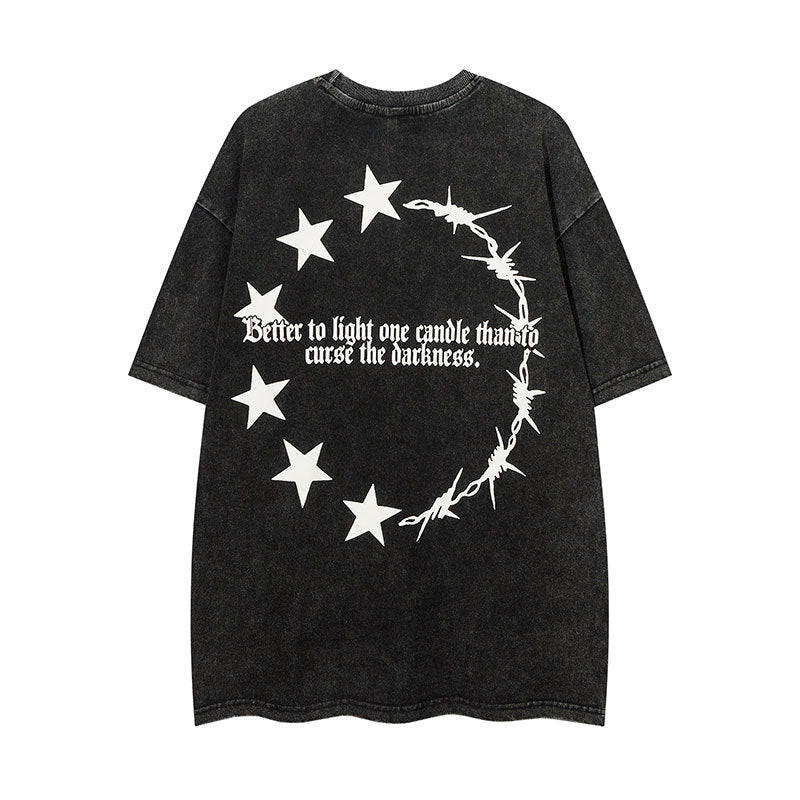 Vintage Tišö Rt Vintage Anime Printed Short Sleeve T-Shirt