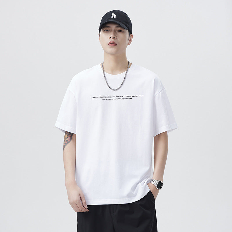 Mens T-shirts Short Sleeve Summer Loose Print