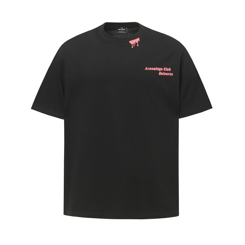 Casual Street Wear Vintage Short Sleeve T-Shirt Crew Neck Loose Casual