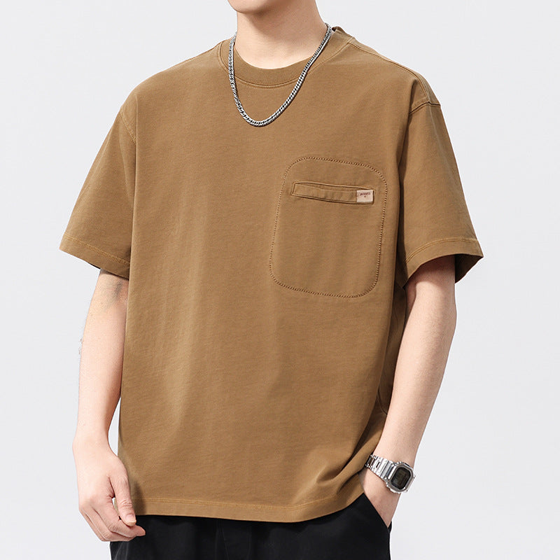 Men T-shirts Short Sleeve Summer Top Vintage Loose