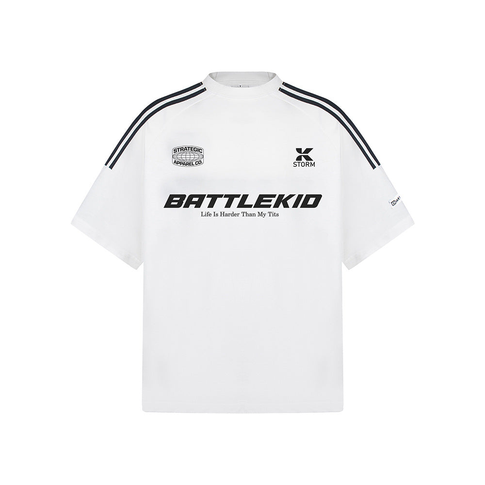 New York Hip Hop Style Vintage Short Sleeve T-Shirt Loose Crew Neck