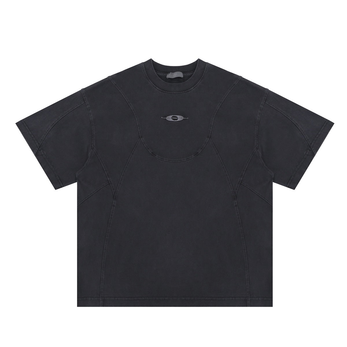 Vintage College Shirts Summer, Vintage Wash Embroidered Short Sleeve T-Shirts