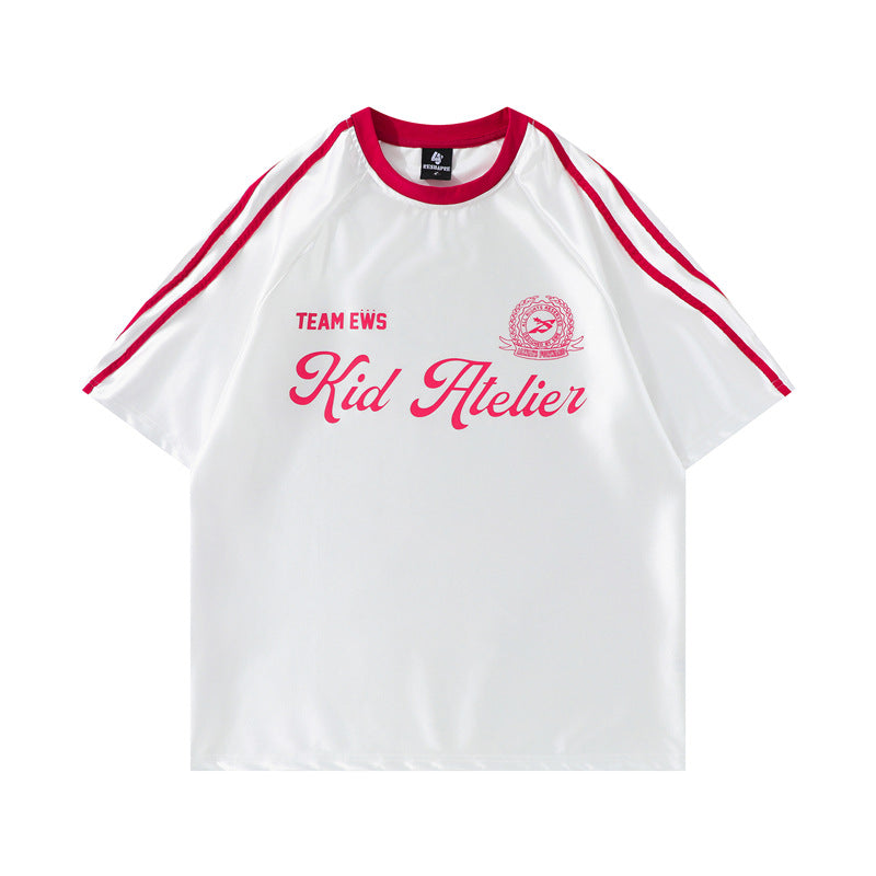 Y2K mens shirt crew neck top casual t-shirt