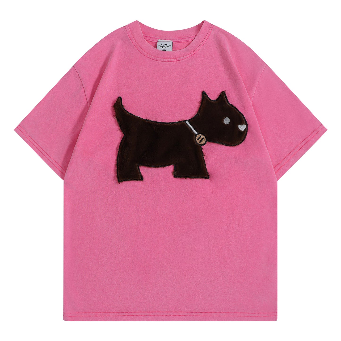 Camisetas streetwear Summer Vintage Fun Dog Casual Loose Short Sleeve T-Shirt