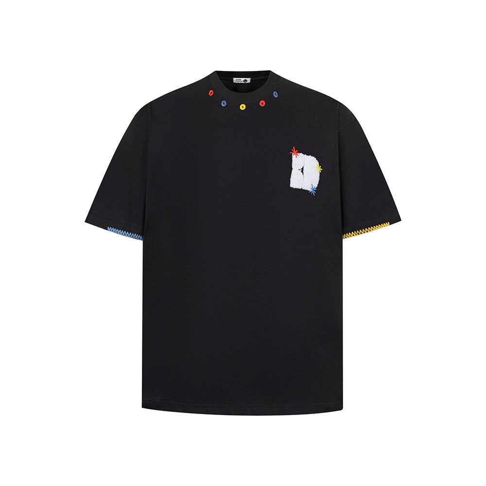 Vintage Usa Shirt Vintage Embroidered Short Sleeve T-Shirt