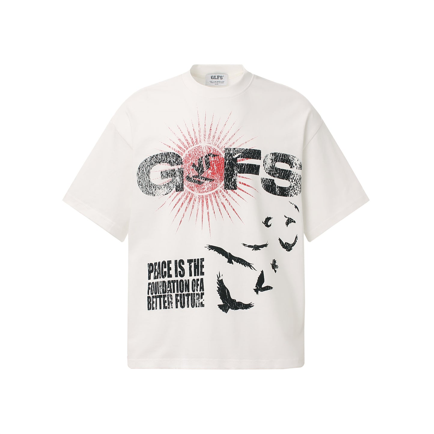 Vintage tarz t shirt dove print short sleeve t-shirt summer oversize casual top