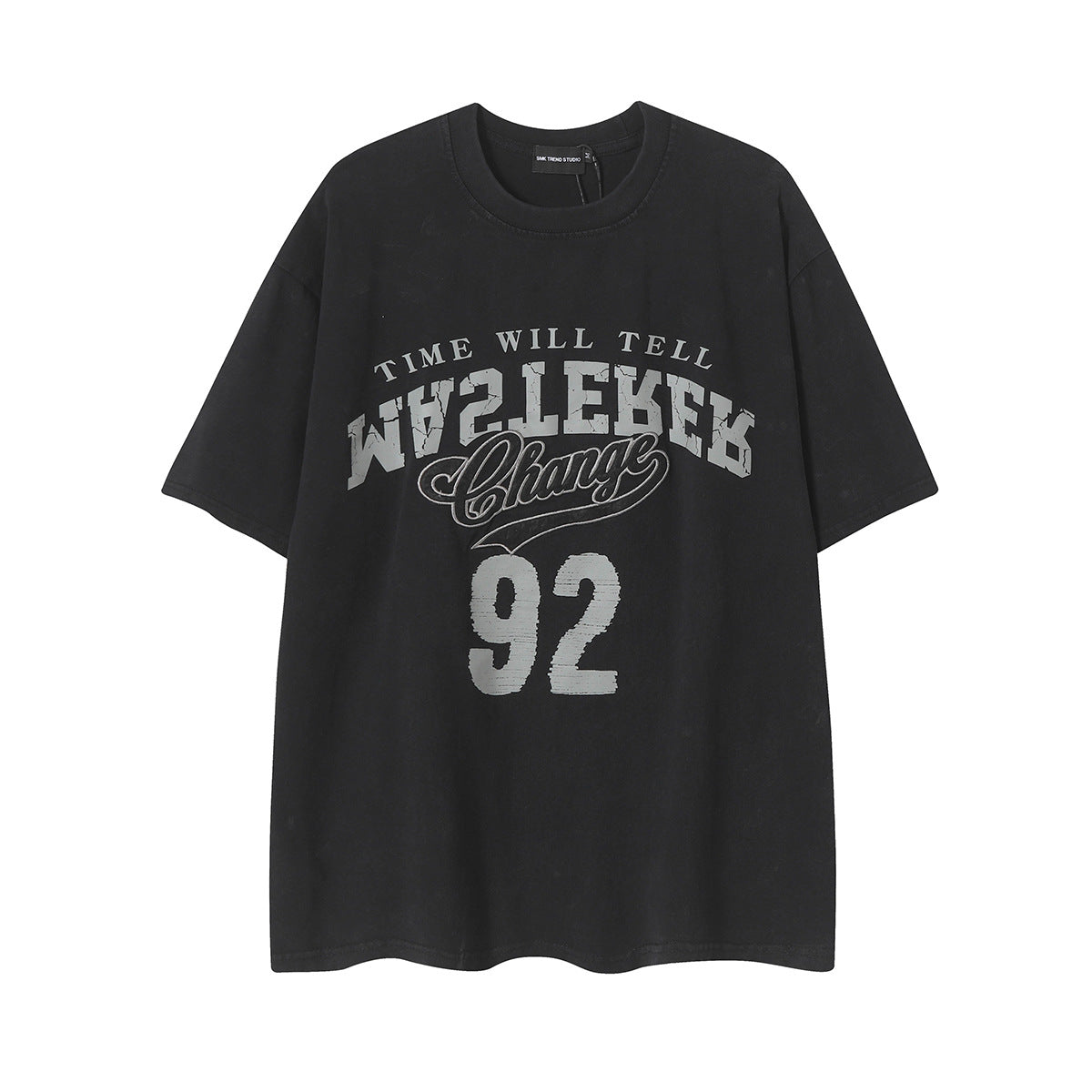 Ye T Shirt Summer Basketball Sweatshirt Washed Old Embroidered T-Shirt Short Sleeve