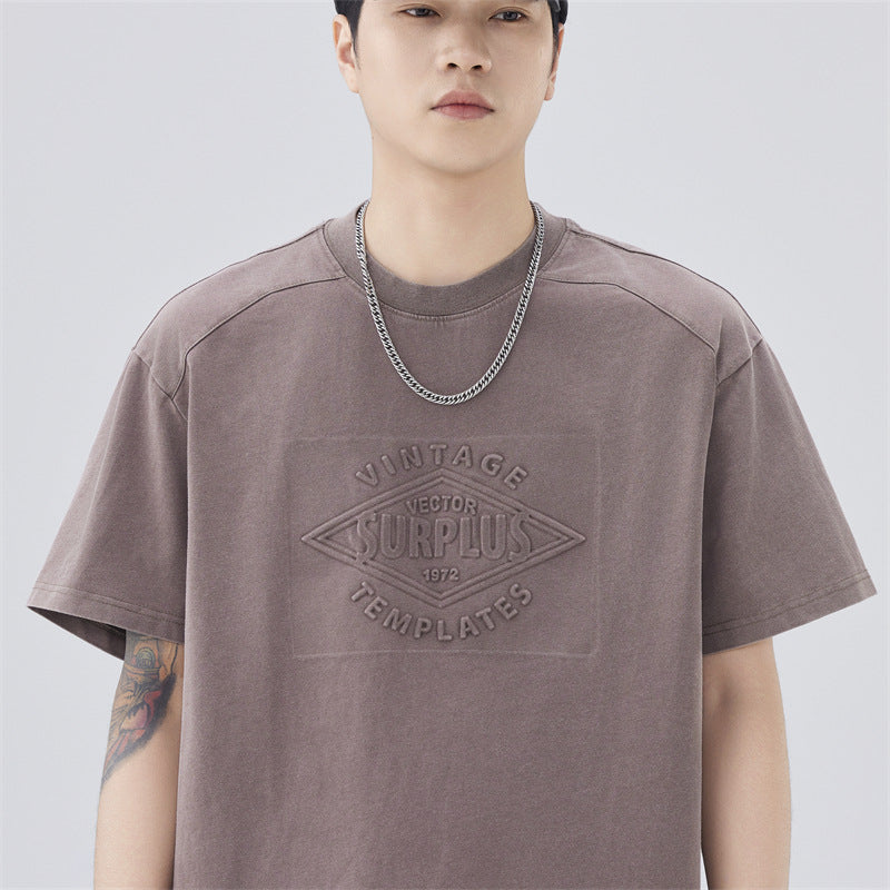 Mens T-shirts Summer Short Sleeve Vintage