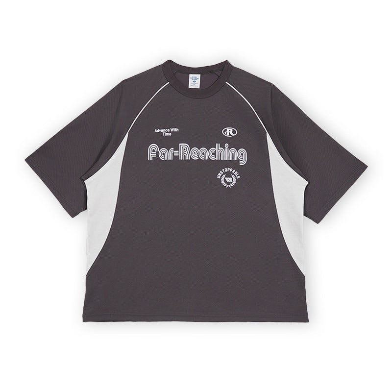 Racing oversized t shirt summer racing suit short sleeve t-shirt